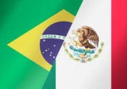 México y Brasil México y  Brasil  0 -0 están luchando con todo por la copa
